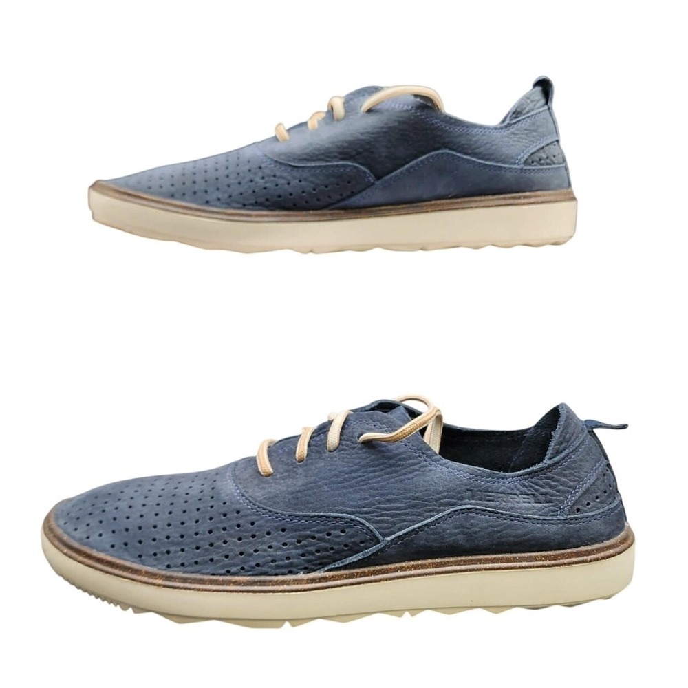 Merrell Civet Lace Navy Blue Women Size 7 Perforated Suede Sneaker J02388 Casual